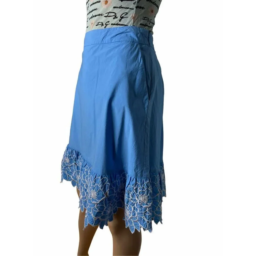 Moschino Love flower cotton skirt